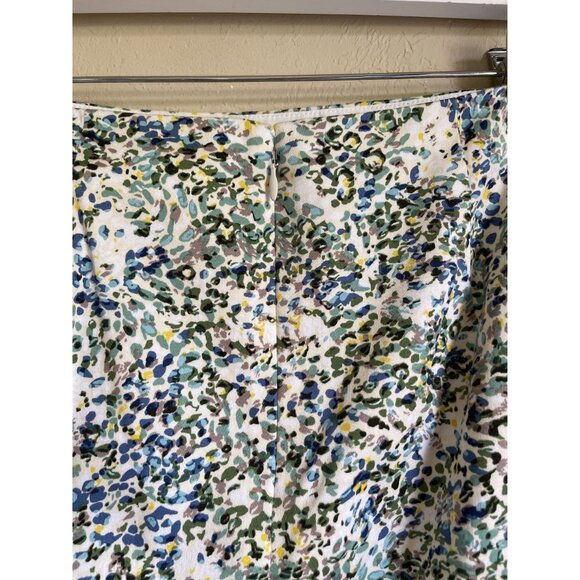 J. Crew Y2K White Floral Mini Skirt Cotton Blend Size 8 - Picture 8 of 9